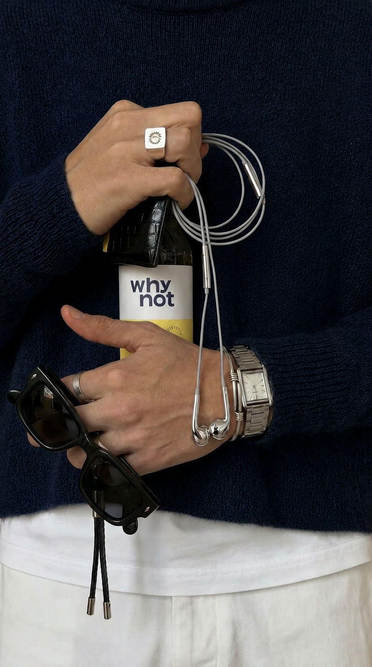 Chrome Wired Headphones