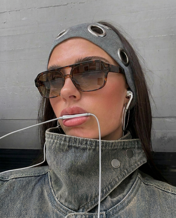 Chrome Wired Headphones