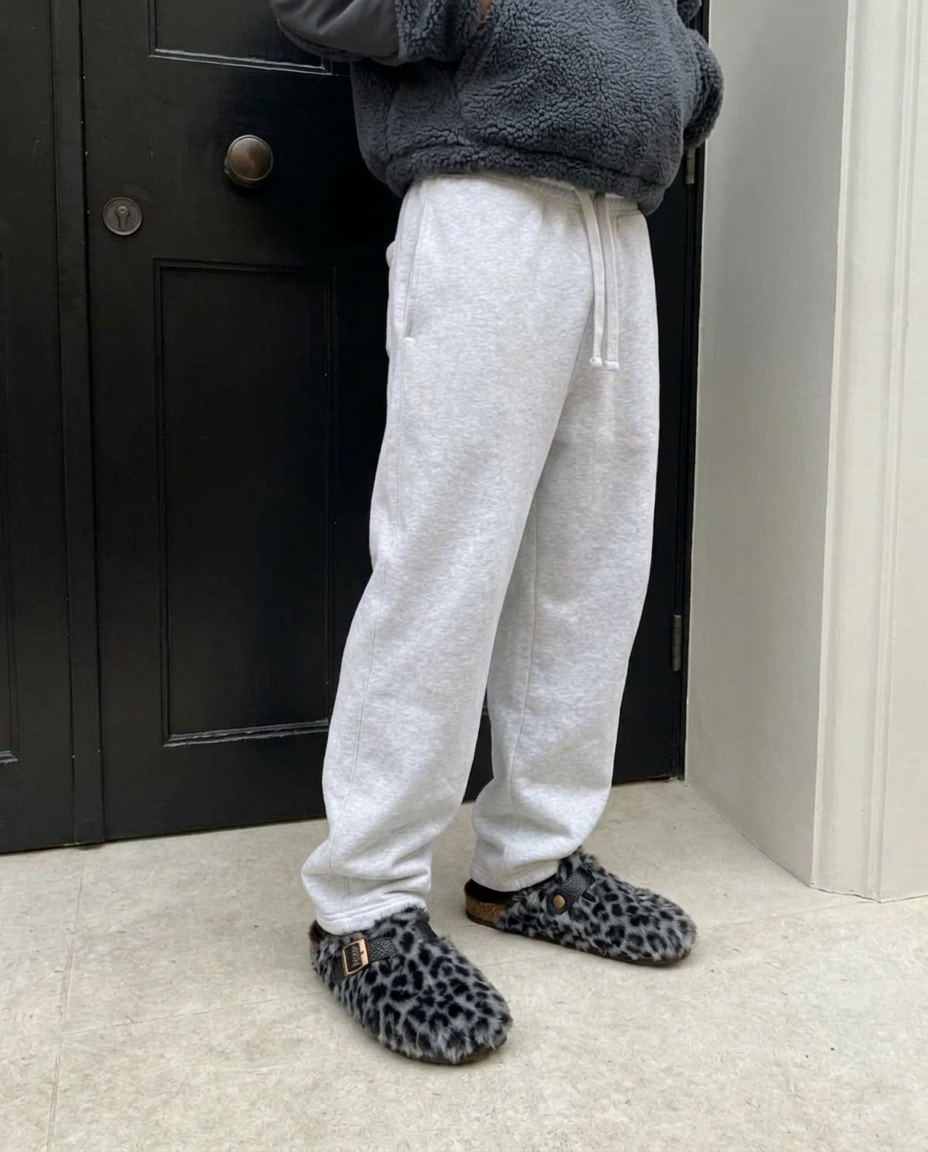 Arcadia Leopard Fur Clogs